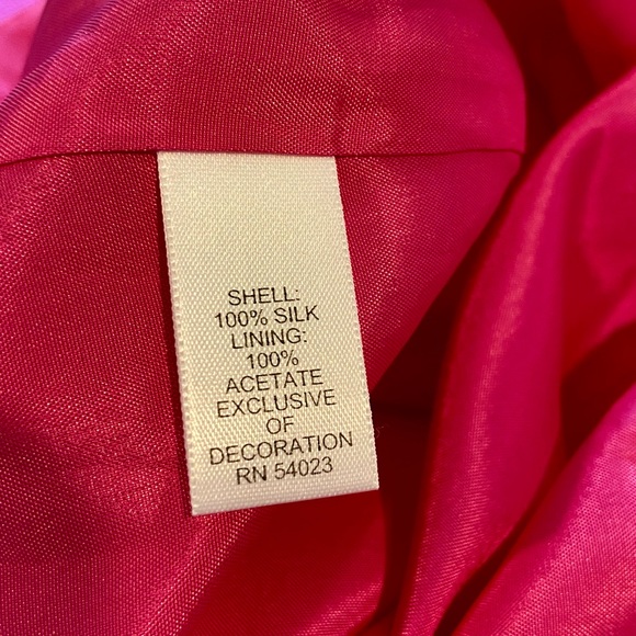 NWT Banana Republic Mad Men Betty Dress 60's Women's Pink Fushia Silk Size 6 - Picture 10 of 11